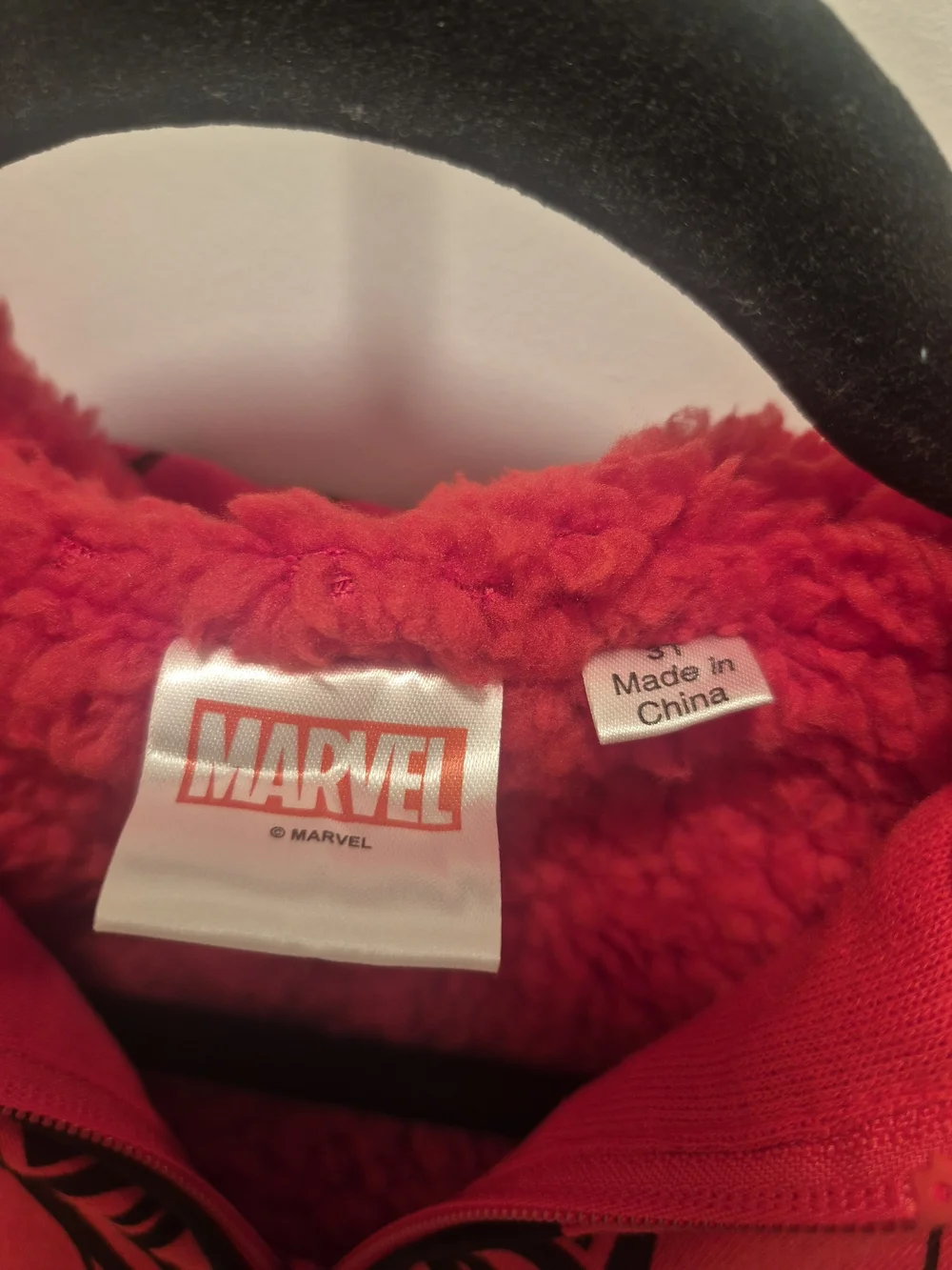 Marvel Red and Blue Spider-Man Sherpa Hoodie - Picture 2 of 3